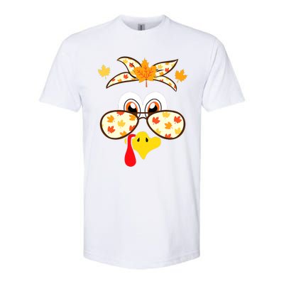 Funny Gobble Turkey Thanksgiving Face Costume Boys Girls Kid Softstyle® CVC T-Shirt