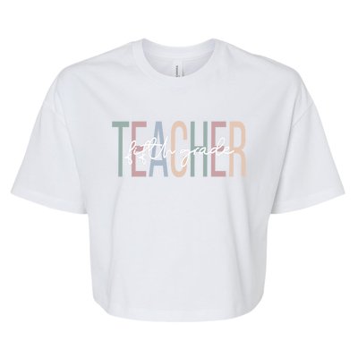 Fifth Grade Teacher Boho 5Th Grade Teacher Gift Bella+Canvas Jersey Crop Tee