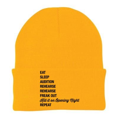 Funny Gift Theater Geek Gift Musical Life Eat Sleep Theatre Gift Knit Cap Winter Beanie