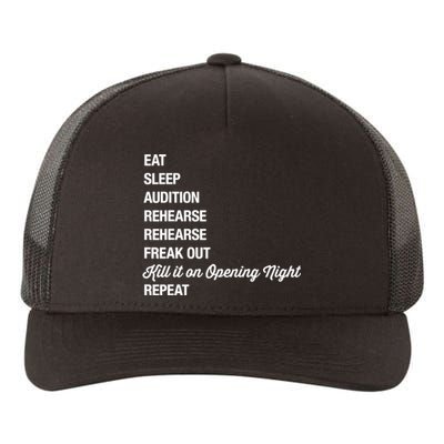 Funny Gift Theater Geek Gift Musical Life Eat Sleep Theatre Gift Yupoong Adult 5-Panel Trucker Hat