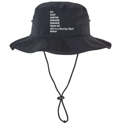 Funny Gift Theater Geek Gift Musical Life Eat Sleep Theatre Gift Legacy Cool Fit Booney Bucket Hat