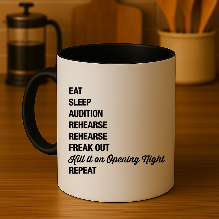 Funny Gift Theater Geek Gift Musical Life Eat Sleep Theatre Gift Mug