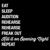 Funny Gift Theater Geek Gift Musical Life Eat Sleep Theatre Gift 16 in Basic Backpack