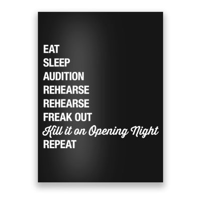 Funny Gift Theater Geek Gift Musical Life Eat Sleep Theatre Gift Poster