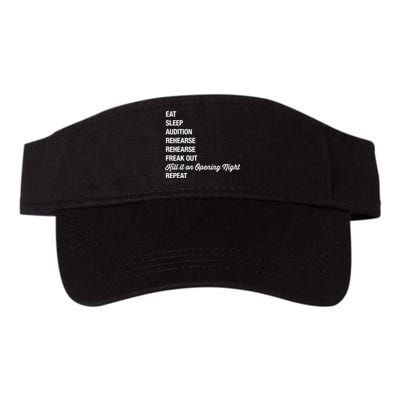 Funny Gift Theater Geek Gift Musical Life Eat Sleep Theatre Gift Valucap Bio-Washed Visor