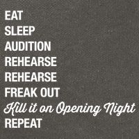 Funny Gift Theater Geek Gift Musical Life Eat Sleep Theatre Gift Cotton Canvas Backpack