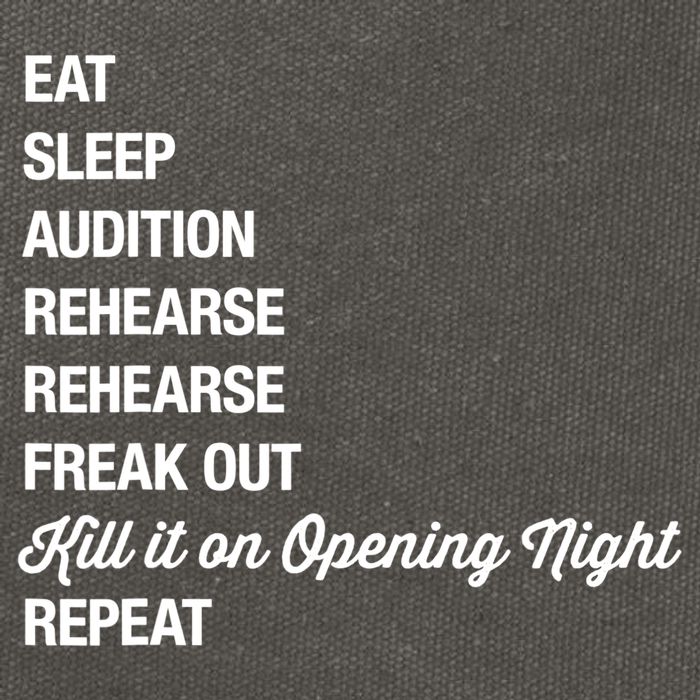 Funny Gift Theater Geek Gift Musical Life Eat Sleep Theatre Gift Cotton Canvas Backpack