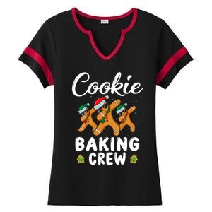 Funny Gingerbread Team Cookie Baking Crew Christmas Family Gift Ladies Halftime Notch Neck Tee