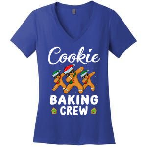 Funny Gingerbread Team Cookie Baking Crew Christmas Family Gift Women's V-Neck T-Shirt