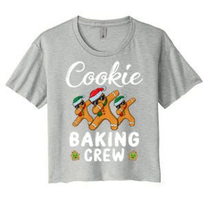 Funny Gingerbread Team Cookie Baking Crew Christmas Family Gift Women's Crop Top Tee