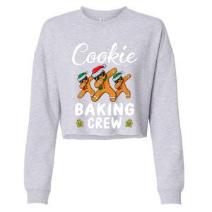 Funny Gingerbread Team Cookie Baking Crew Christmas Family Gift Cropped Pullover Crew