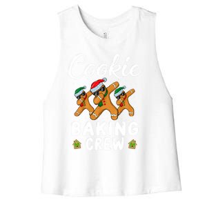 Funny Gingerbread Team Cookie Baking Crew Christmas Family Gift Women's Racerback Cropped Tank