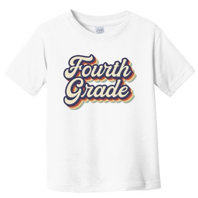 Fourth Grade Teacher Retro Vintage 4th Grade Teacher Team Toddler T-Shirt