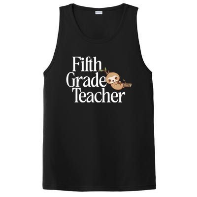 Fifth Grade Teacher Sloth Back To School 5Th Grade Funny Gift PosiCharge Competitor Tank