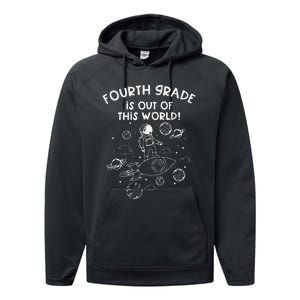 Fourth Grade Teacher First Day Of School Team Space Galaxy Performance Fleece Hoodie