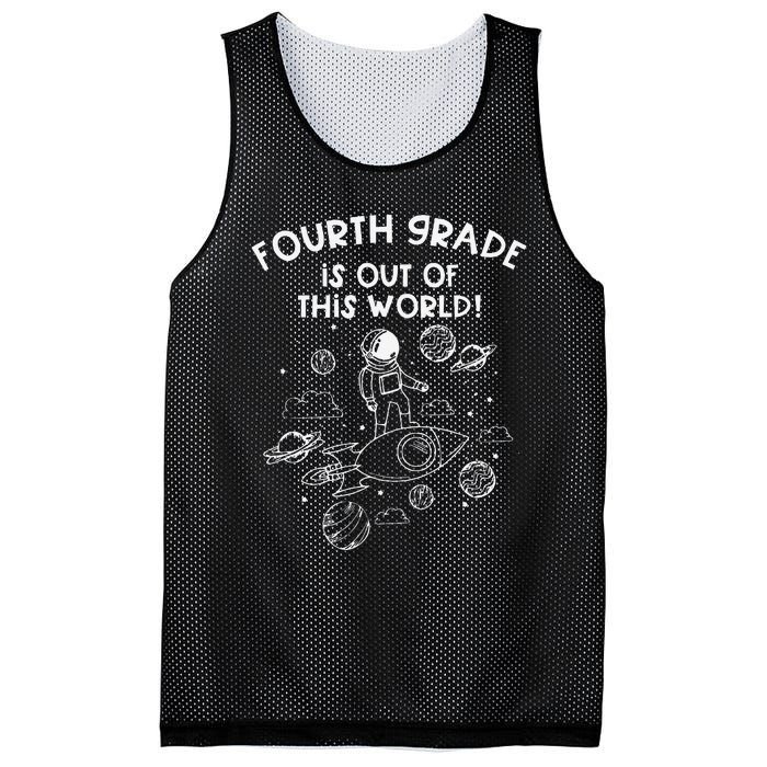 Fourth Grade Teacher First Day Of School Team Space Galaxy Mesh Reversible Basketball Jersey Tank