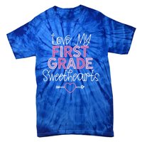 First Grade Teacher Valentines Day Cute Gift Love Sweethearts Gift Tie-Dye T-Shirt