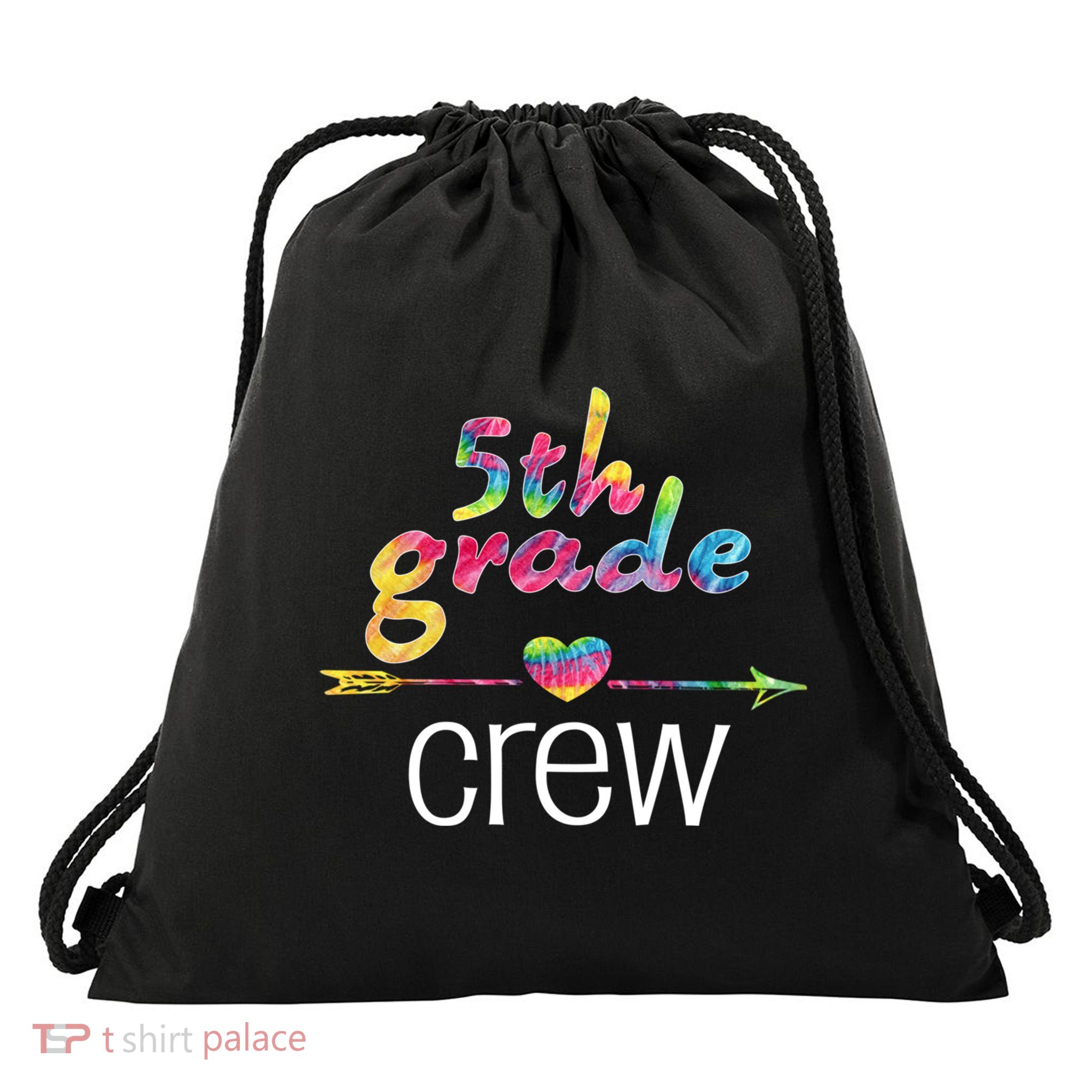 Fifth Grade Teacher Student Tye Dye 5Th Grade Crew School Funny Gift Drawstring Bag