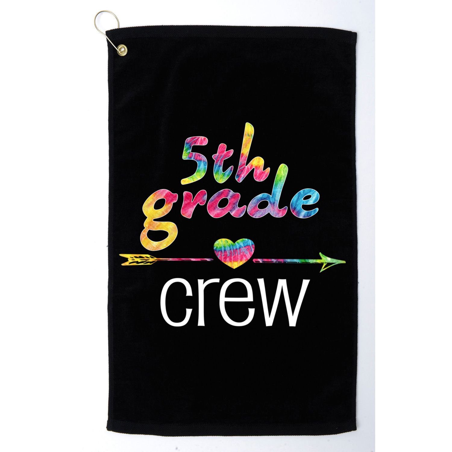 Fifth Grade Teacher Student Tye Dye 5Th Grade Crew School Funny Gift Golf Towel
