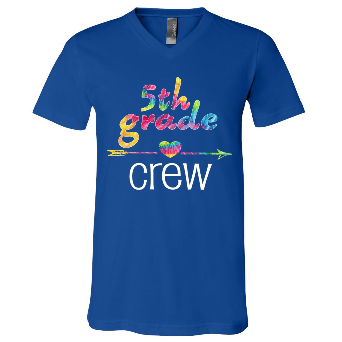 Fifth Grade Teacher Student Tye Dye 5Th Grade Crew School Funny Gift V-Neck T-Shirt