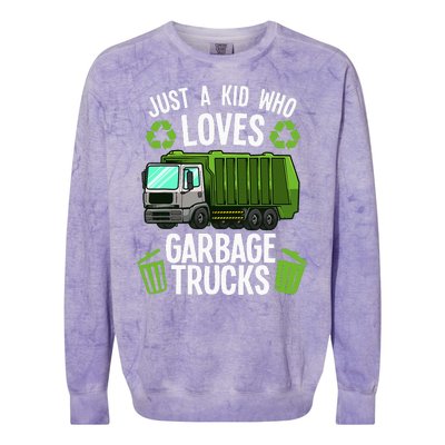 Funny Garbage Truck Art Trash Truck Colorblast Crewneck Sweatshirt