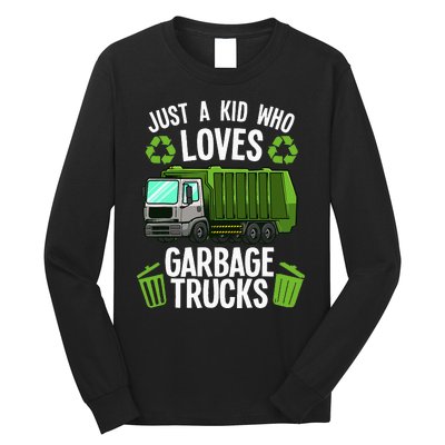 Funny Garbage Truck Art Trash Truck Long Sleeve Shirt