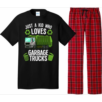 Funny Garbage Truck Art Trash Truck Pajama Set