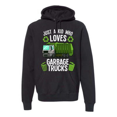 Funny Garbage Truck Art Trash Truck Premium Hoodie