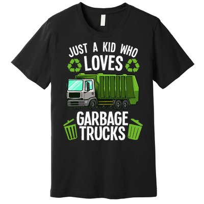 Funny Garbage Truck Art Trash Truck Premium T-Shirt