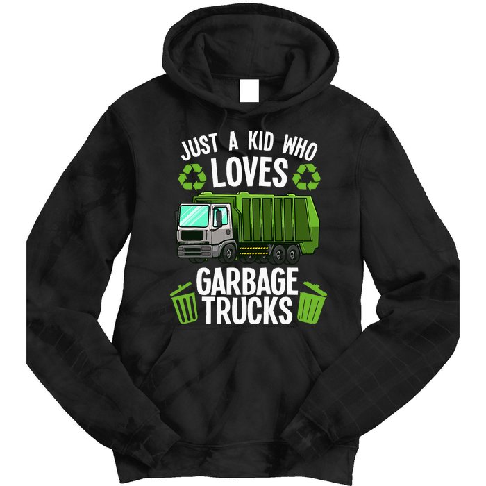 Funny Garbage Truck Art Trash Truck Tie Dye Hoodie