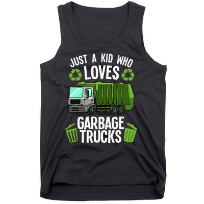 Funny Garbage Truck Art Trash Truck Tank Top