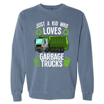 Funny Garbage Truck Art Trash Truck Garment-Dyed Sweatshirt