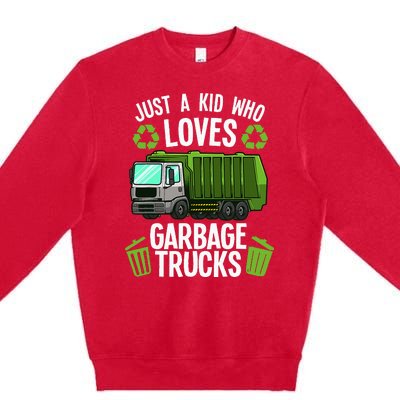 Funny Garbage Truck Art Trash Truck Premium Crewneck Sweatshirt