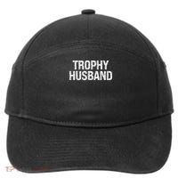 Funny Gift Trophy Husband Awesome Distressed Design Hubby Dad  7-Panel Snapback Hat