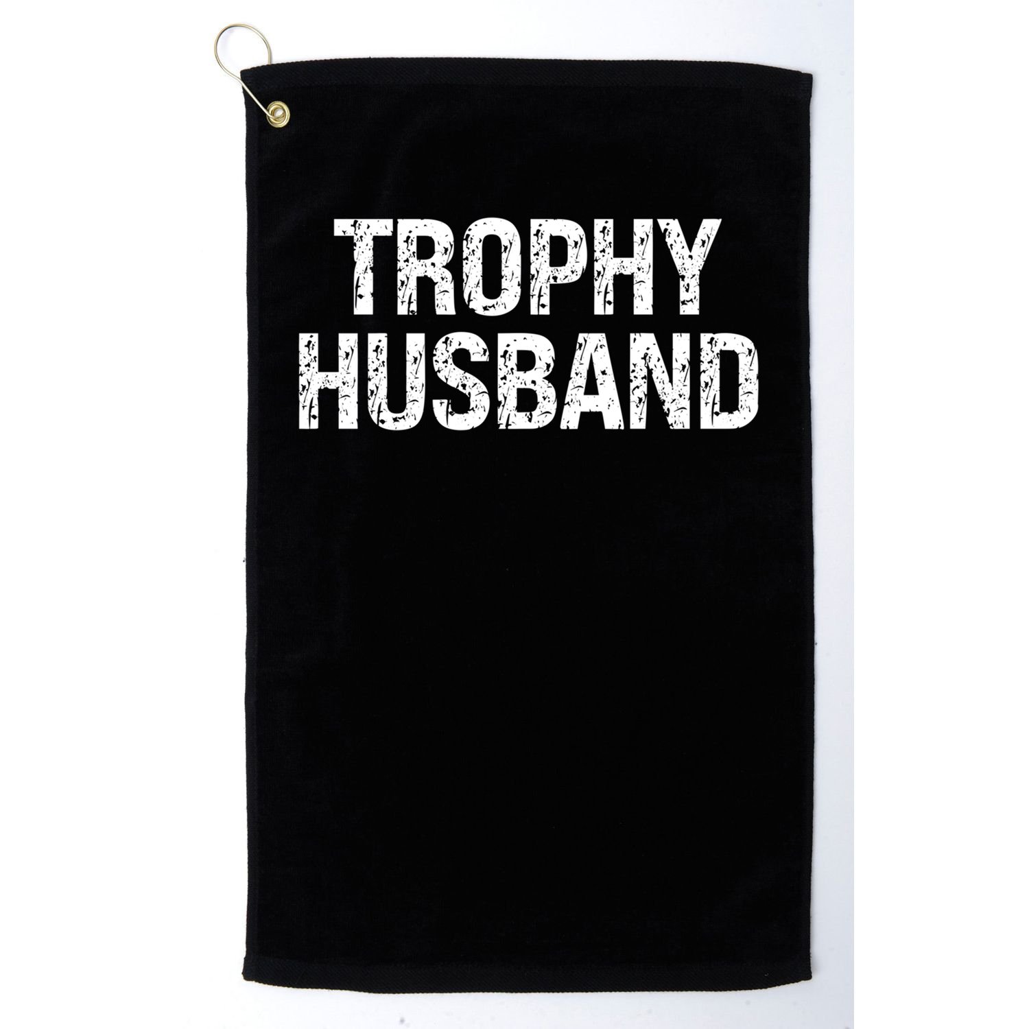Funny Gift Trophy Husband Awesome Distressed Design Hubby Dad  Golf Towel