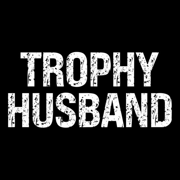 Funny Gift Trophy Husband Awesome Distressed Design Hubby Dad  Women's Crop Top Tee