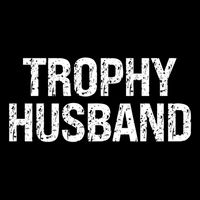 Funny Gift Trophy Husband Awesome Distressed Design Hubby Dad  Cropped Pullover Crew