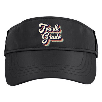 Fourth Grade Teacher Retro Vintage Adult Drive Performance Visor