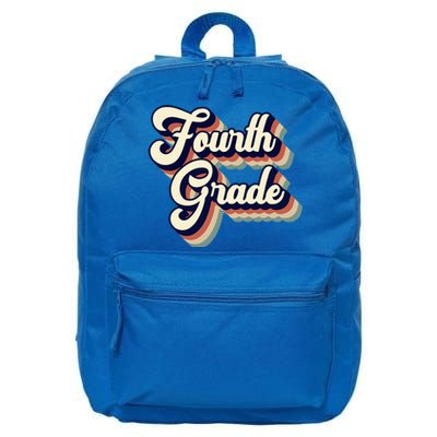 Fourth Grade Teacher Retro Vintage 16 in Basic Backpack