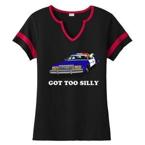 Funny Got Too Silly Goose Ladies Halftime Notch Neck Tee