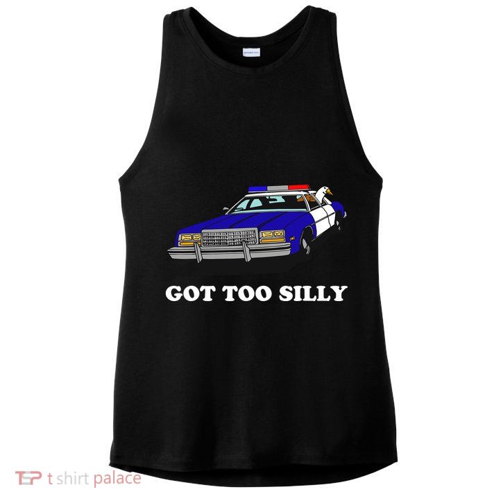Funny Got Too Silly Goose Ladies PosiCharge Tri-Blend Wicking Tank