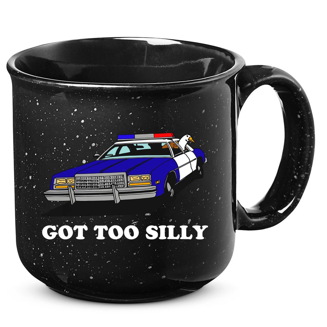 Funny Got Too Silly Goose 15oz Campfire Ceramic Mug