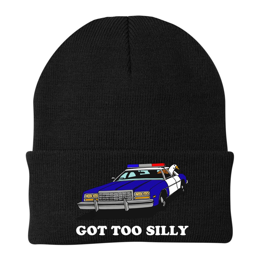 Funny Got Too Silly Goose Beanie