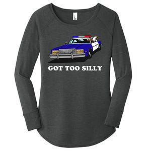 Funny Got Too Silly Goose Women's Perfect Tri Tunic Long Sleeve Shirt