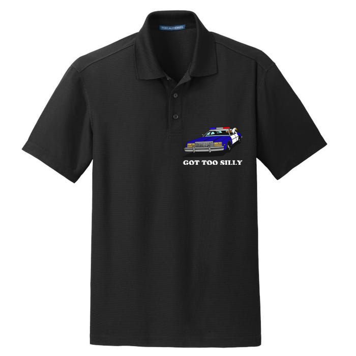 Funny Got Too Silly Goose Dry Zone Grid Polo