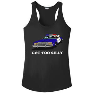 Funny Got Too Silly Goose Ladies PosiCharge Competitor Racerback Tank