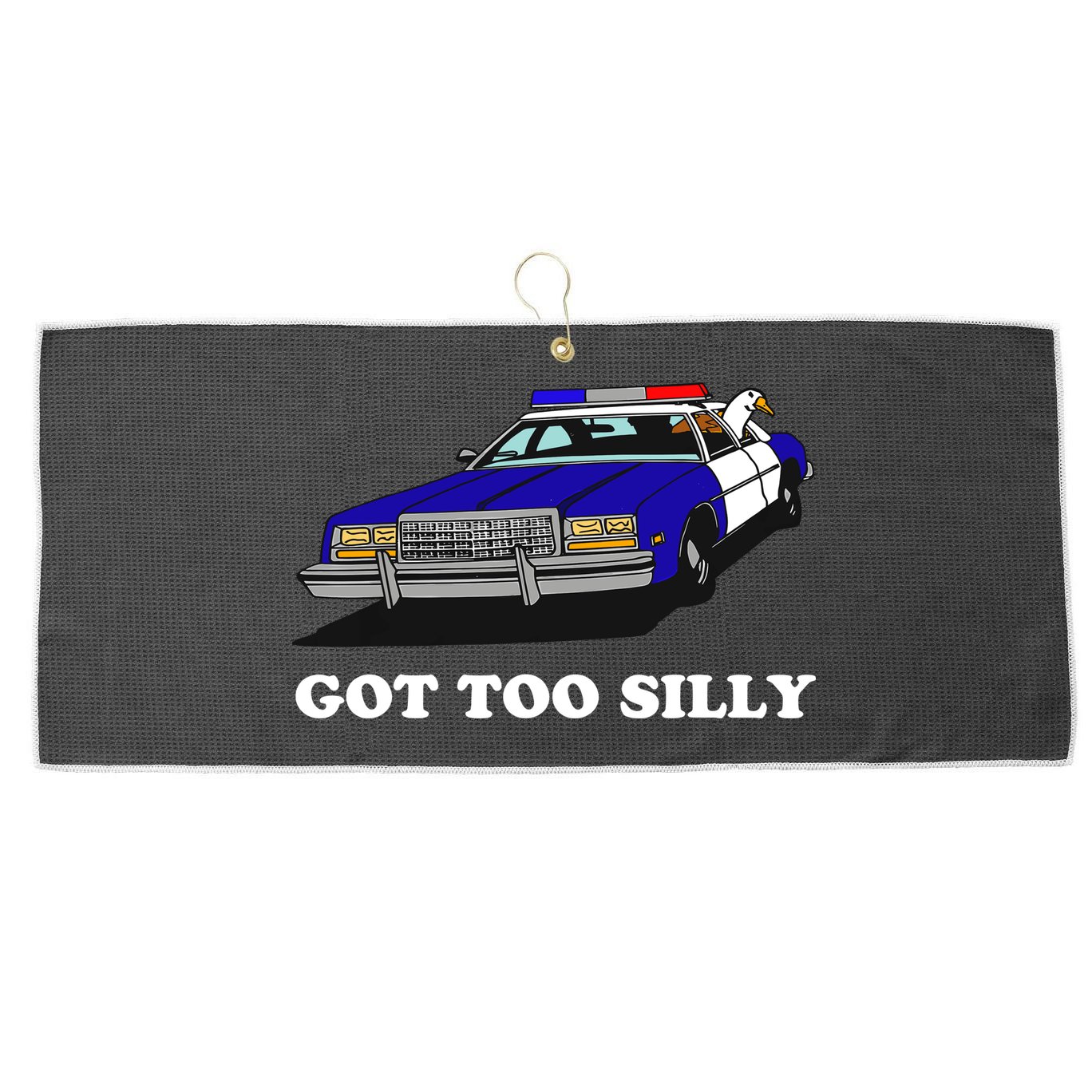 Funny Got Too Silly Goose Large Microfiber Waffle Golf Towel