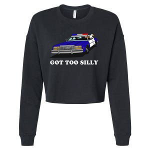 Funny Got Too Silly Goose Cropped Pullover Crew