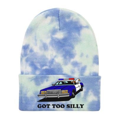 Funny Got Too Silly Goose Tie Dye 12in Knit Beanie