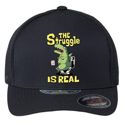 Funny Gift The Struggle Is Real Trex Gift Short Arm T Rex Funny Flexfit Unipanel Trucker Cap